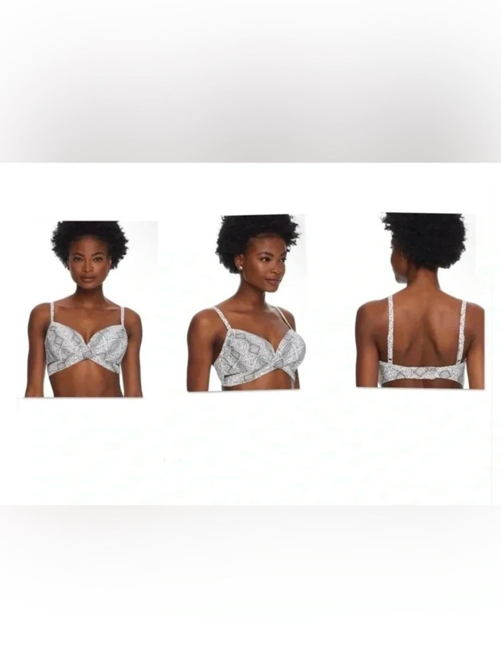 Coco Reef Diamond Head Wrap Underwire Bikini Top Size 40/42D